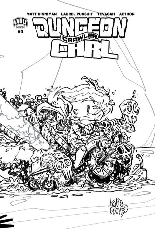 Dungeon Crawler Carl SE #0 2nd Print B&W NYCC Wraparound variant - Katie Cook
