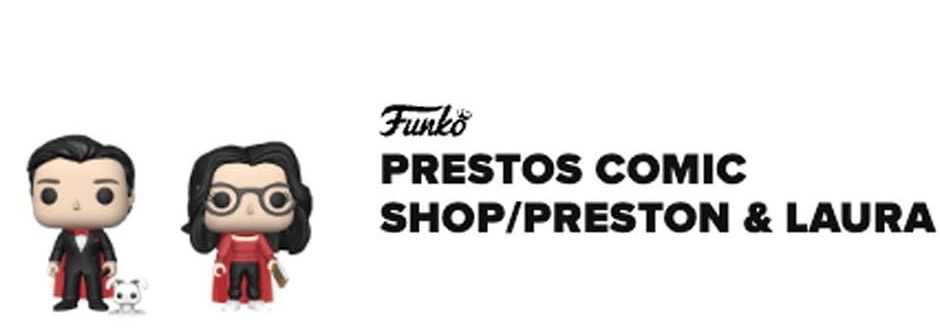 Prestos Comic Shop Preston & Laura Funko Pop