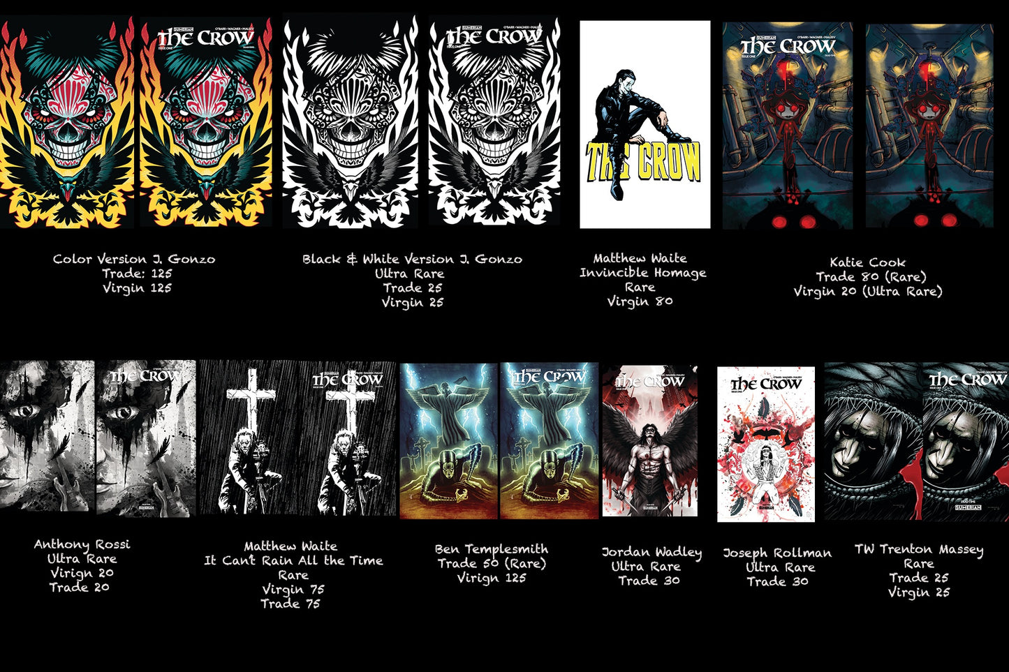 The Crow Dead Time #1 - Complete Set ALL Covers - PRESALE