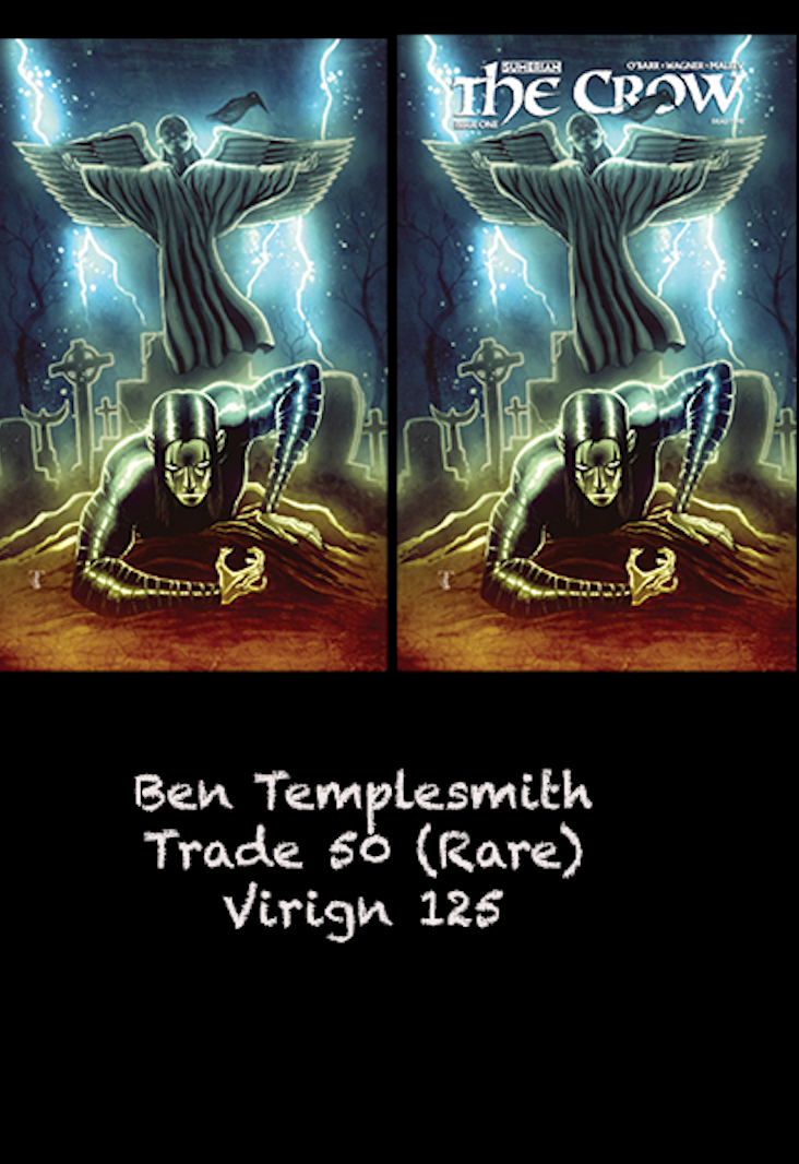 The Crow Dead Time #1 Trade Dress & Virgin Set - Ben Templesmith - PRESALE