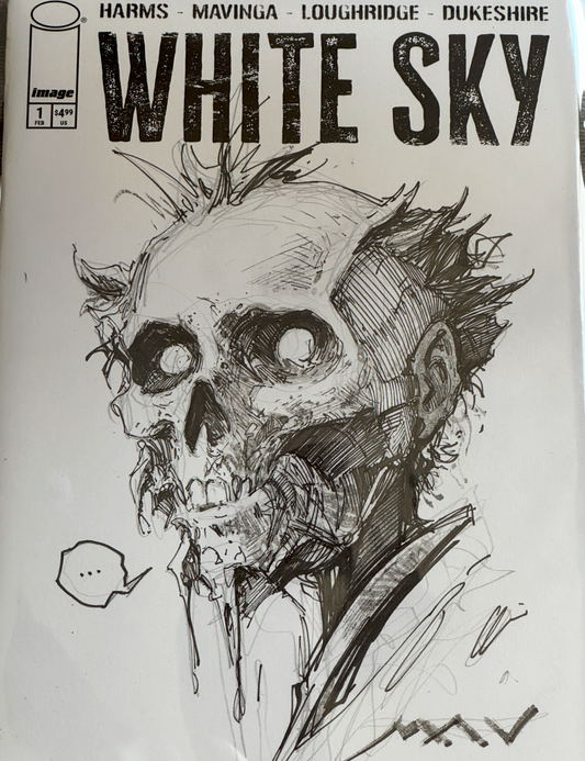 White Sky #1 Blank Variant Sketch - JP Mavinga